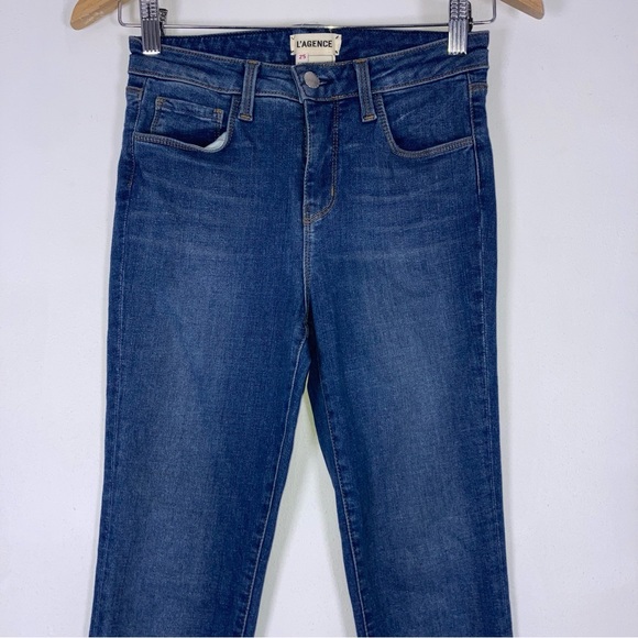 Lagence Women’s Jeans 25 Dark Blue Denim Ultra Hight Rise Skinny - Picture 3 of 15